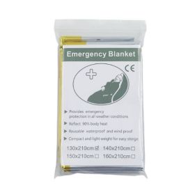 First Aid Hypothermia Lifesaving Emergency Blanket In Outdoor Field (Option: Gold-130X210cm)