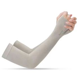 Unisex Cooling Ice Silk Sun Sleeves - UV Protection Thin Arm Guards For Outdoor Cycling, Breathable & Quick-Dry, One Size Fits Most, Elegant Gift (Option: Grey)