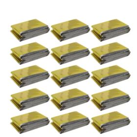 First Aid Hypothermia Lifesaving Emergency Blanket In Outdoor Field (Option: Gold 15pcs-130X210cm)