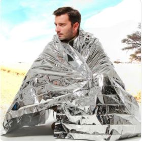 First Aid Hypothermia Lifesaving Emergency Blanket In Outdoor Field (Option: Silver-130x210cm)
