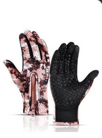 Winter Gloves: Touch Screen Tip, Motorcycle & Sno-Machine Riding, Sledding, Waterproof Sports Gloves With Fleece (Option: Coffee color-XL)