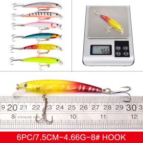 43 Piece Fishing Lure Kit: Soft & Hard Fishing Lure Baits Set w/ #6 Hooks for Trout, Bass, Catfish & Light Saltwater Game (Option: Default)